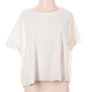 Zara white short sleeve with eyelet details